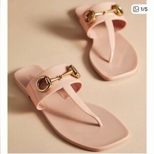 NWT JEFFREY CAMPBELL A LIL BIT SANDALS‎ Beige Gold Buckle 6